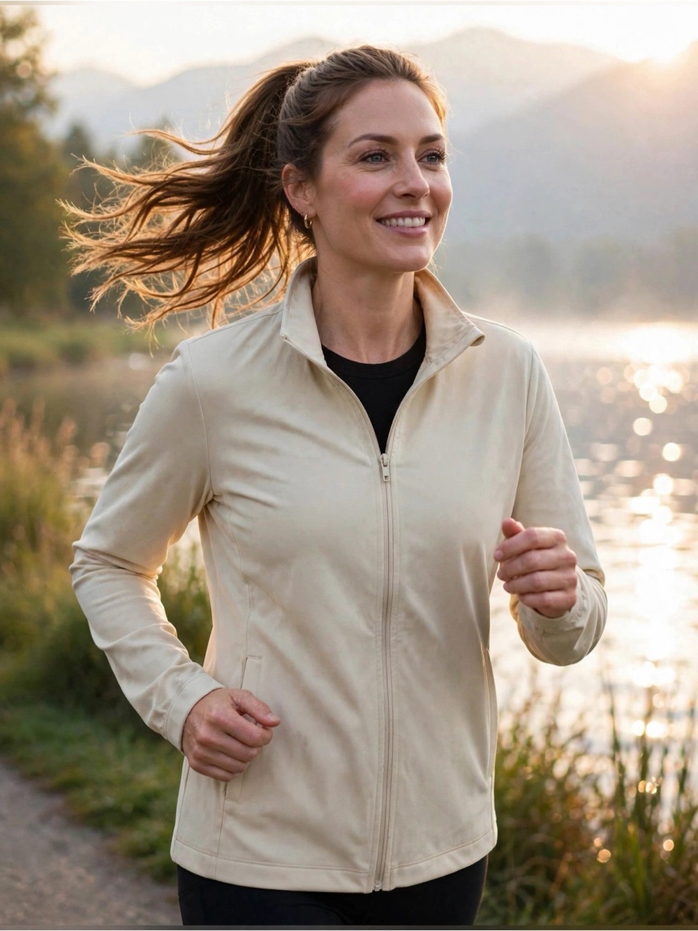Mondetta Beige Zip-Front Jacket NWT Size XXL